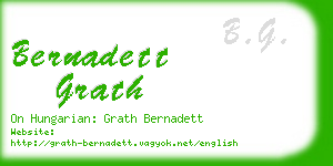bernadett grath business card